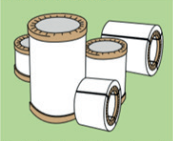 Bild som representerar cylindrar som skyddas av flexibla kantskydd av tillverkaren Strömnäs förpackningar.